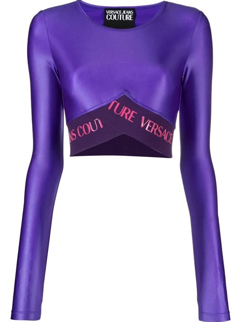 versace jeans couture crop top